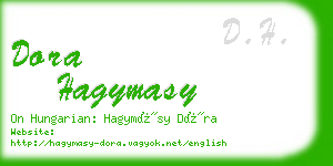 dora hagymasy business card